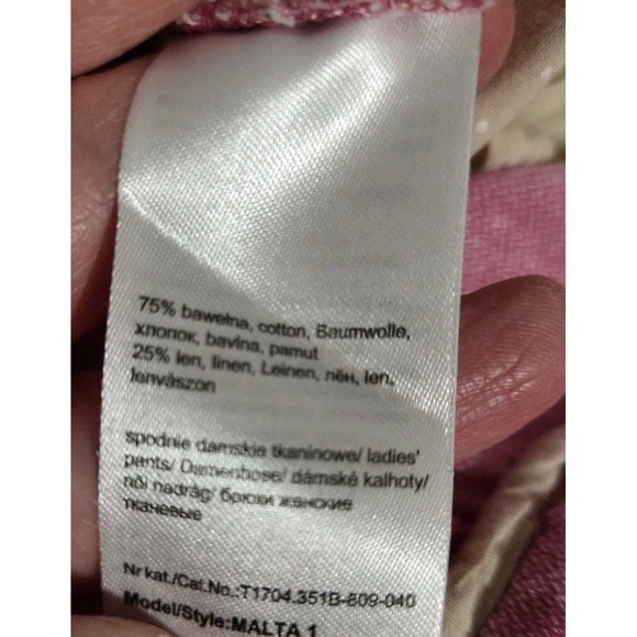 Tatuum Linen Blend Pants,  Pink, Size 10 (40 EU) - Picture 4 of 4